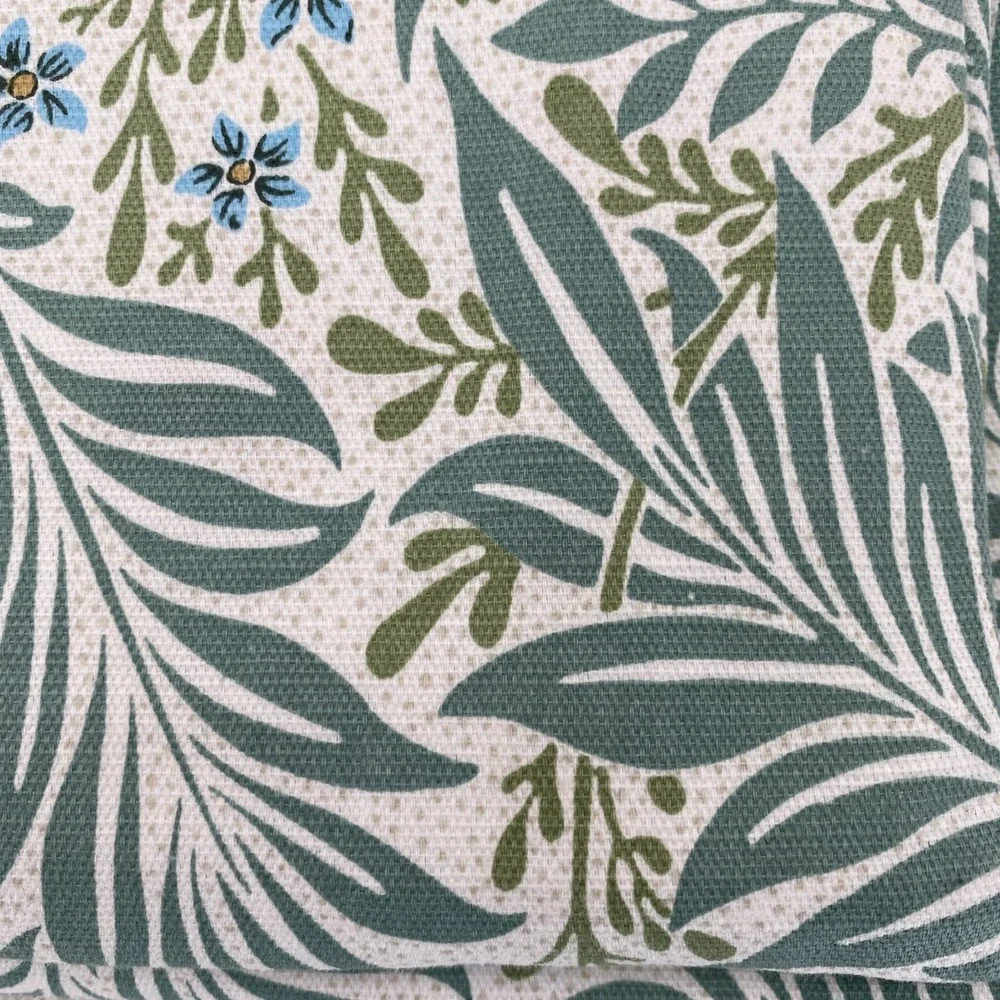 William Morris Shower Curtain Fabric Larkspur Mineral Floral Leaves Botanical